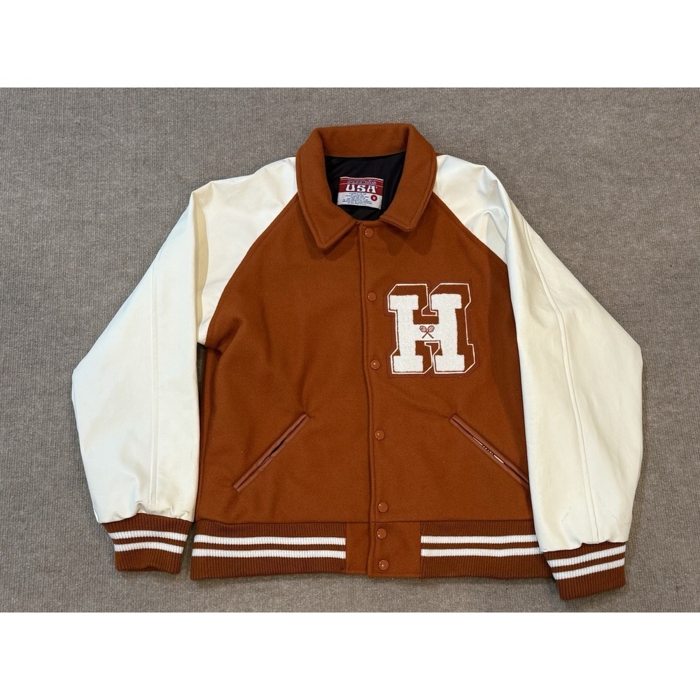 UT Longhorns Limited Edition Varsity Letterman Jacket Size Medium Tennis Patch